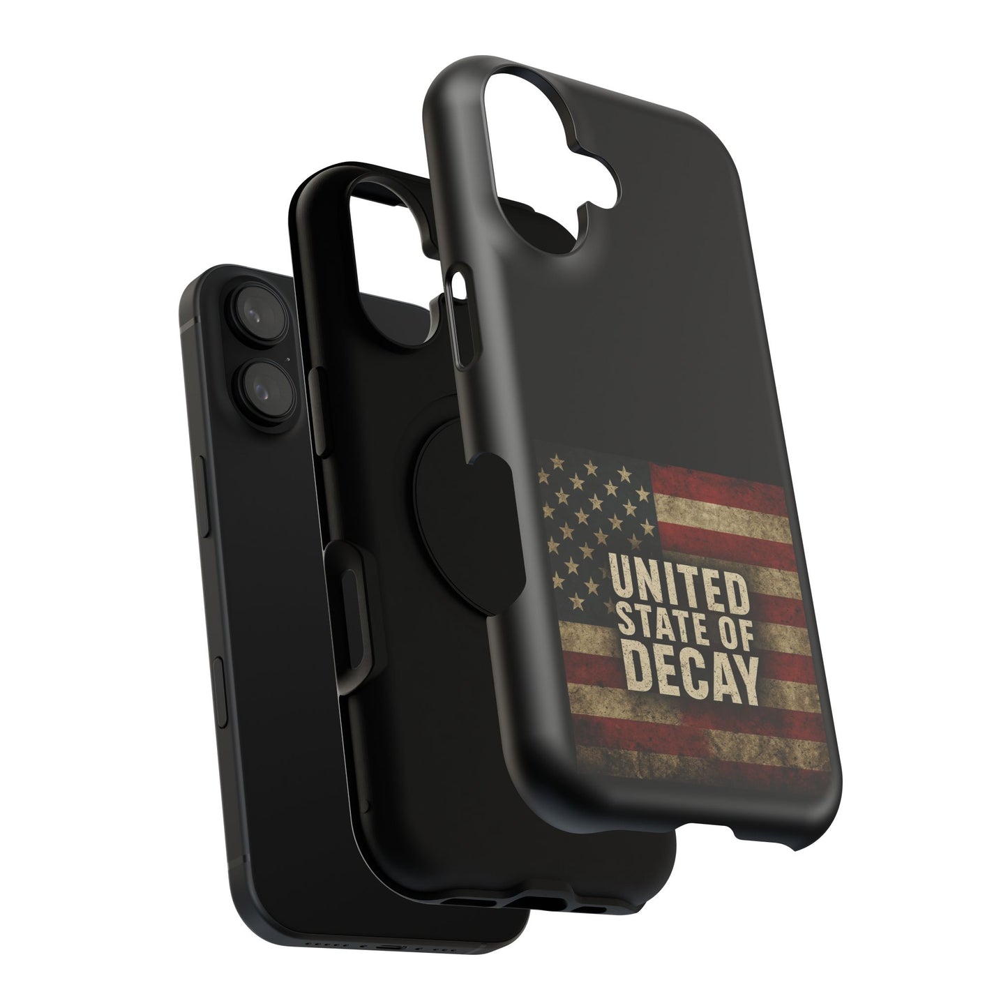 UNITED STATE OF DECAY - Impact-Resistant Cell Phone Cover, American Flag Gift, Patriotic Phone Accessory, Durable Case