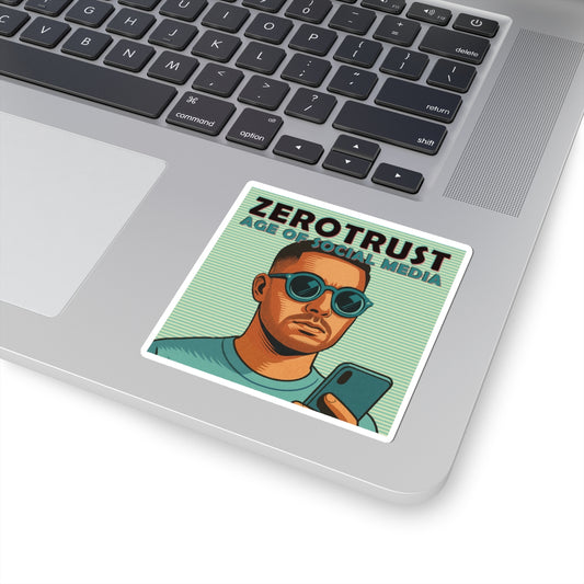 Age of Social Media Kiss-Cut Stickers, Cool Stickers for Laptops, Social Media Lovers, Zero Trust Design, Unique Gift Ideas, Youthful Vibe