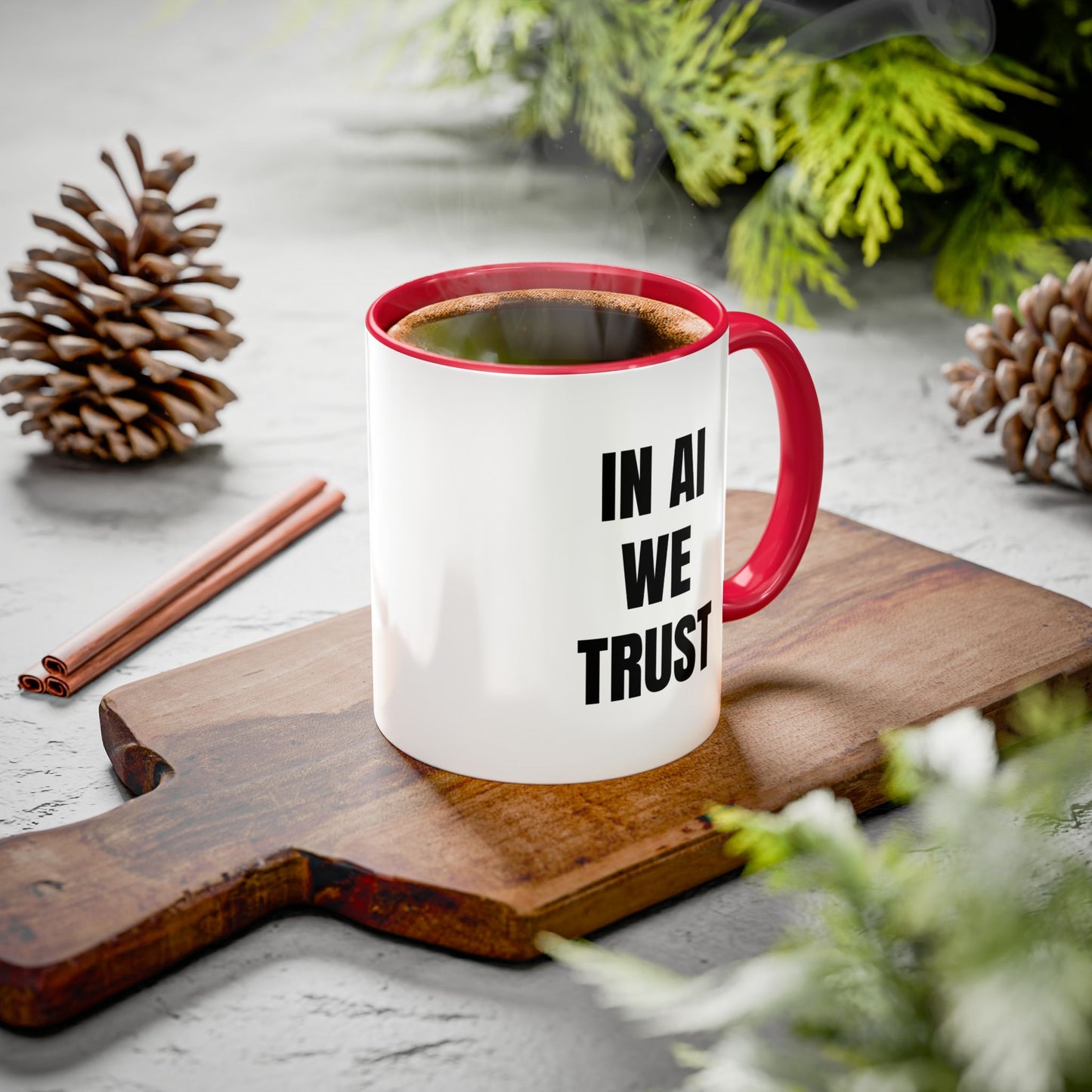 In AI We Trust Coffee Mug — Funny Tech Lover Gift (11oz & 15oz)