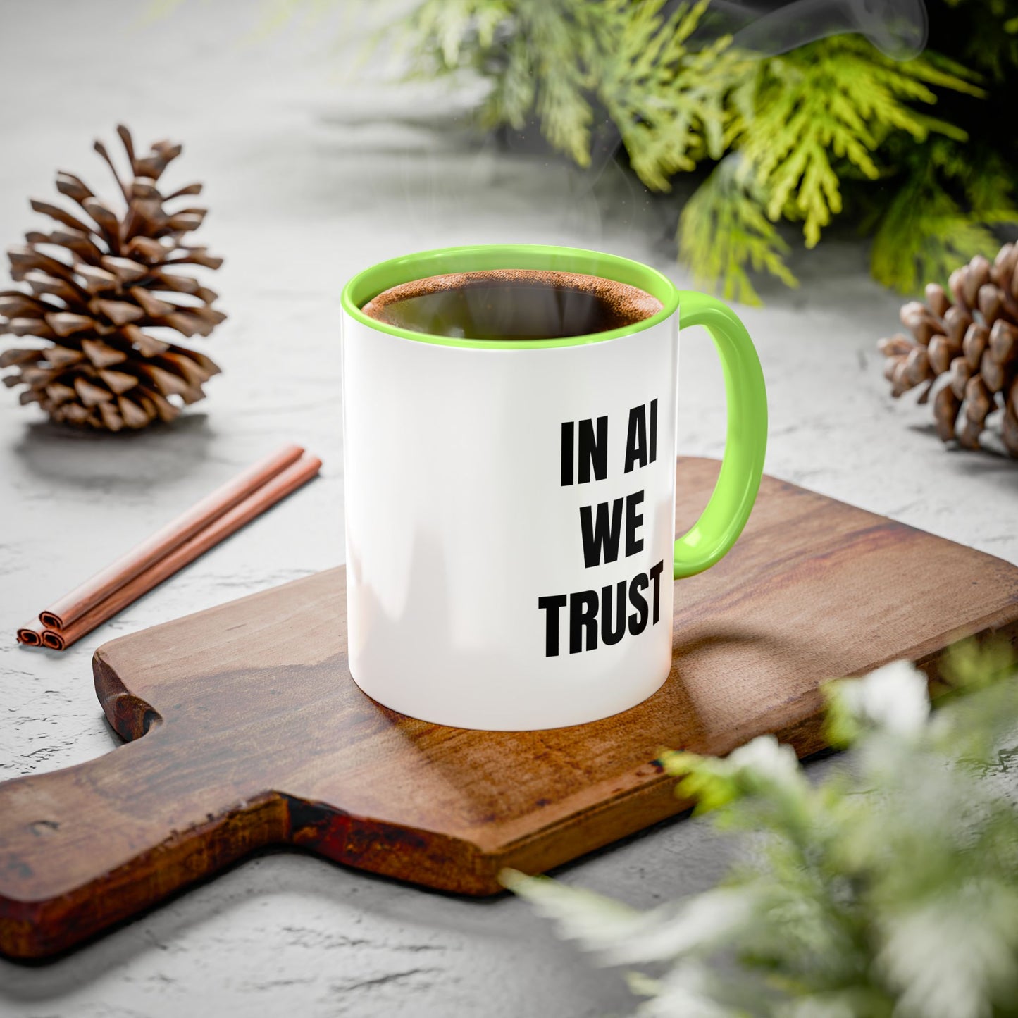 In AI We Trust Coffee Mug — Funny Tech Lover Gift (11oz & 15oz)