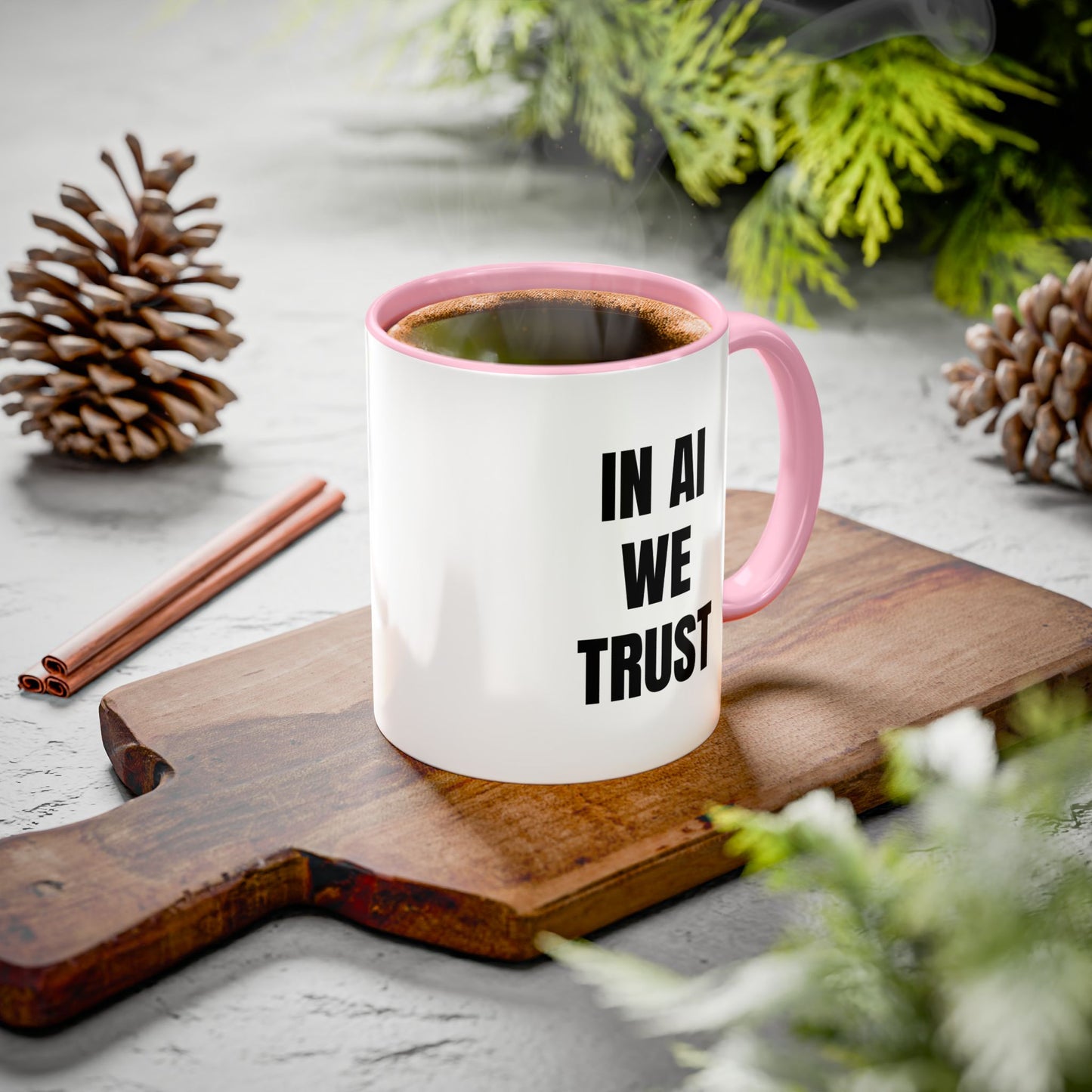 In AI We Trust Coffee Mug — Funny Tech Lover Gift (11oz & 15oz)