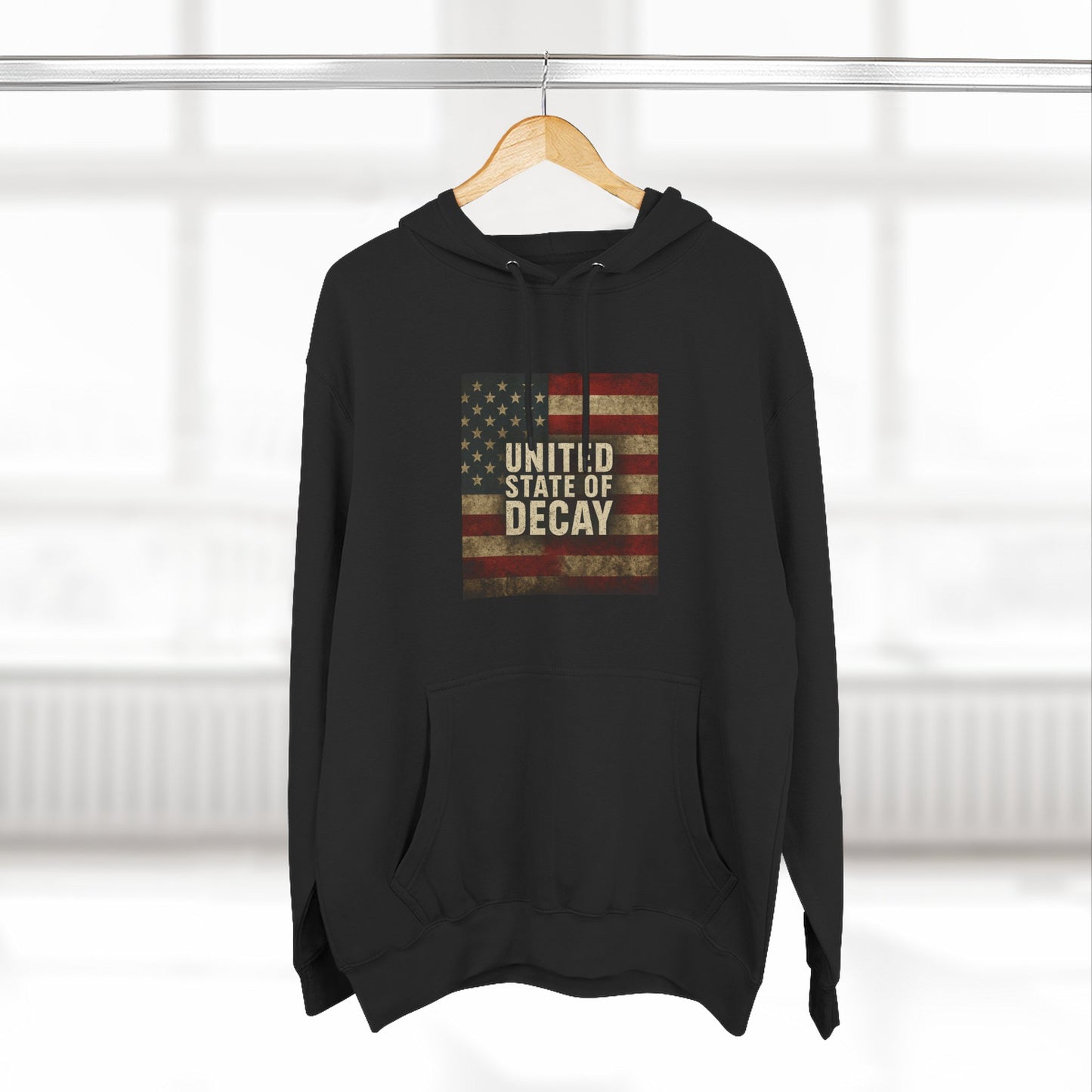 UNITED STATE OF DECAY, Cozy Sweatshirt, Perfect Gift for Veterans, Patriotic Apparel, Unisex Hoodie