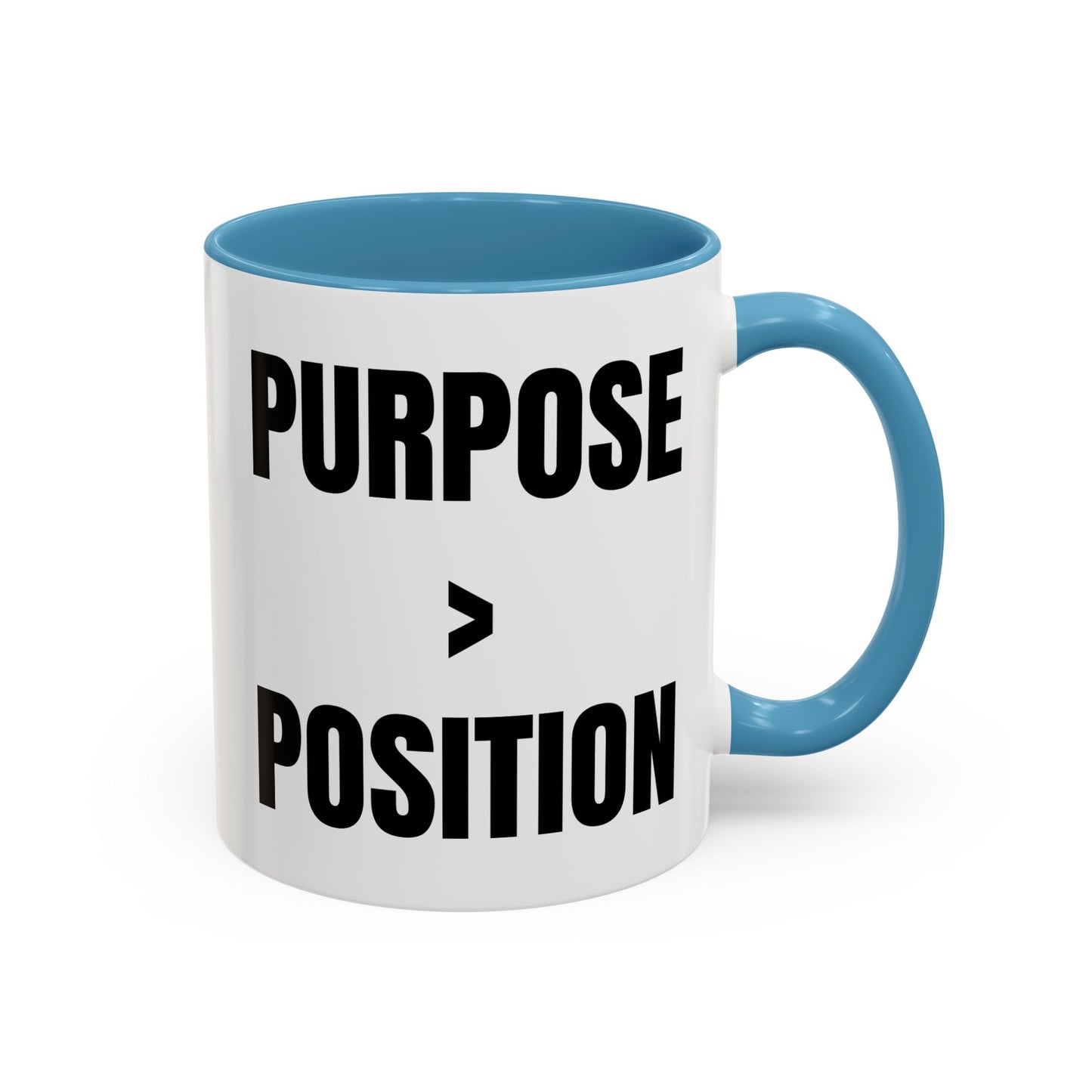 Purpose Over Position Accent Coffee Mug – Motivational Office Gift