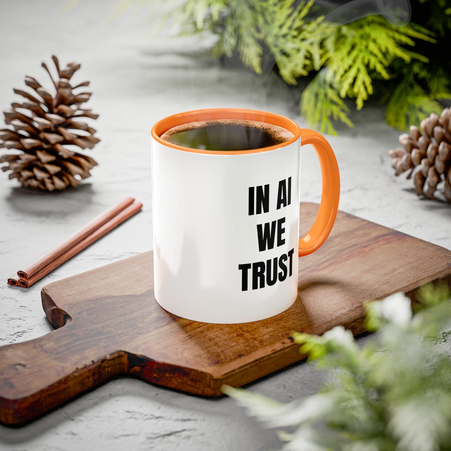 In AI We Trust Coffee Mug — Funny Tech Lover Gift (11oz & 15oz)