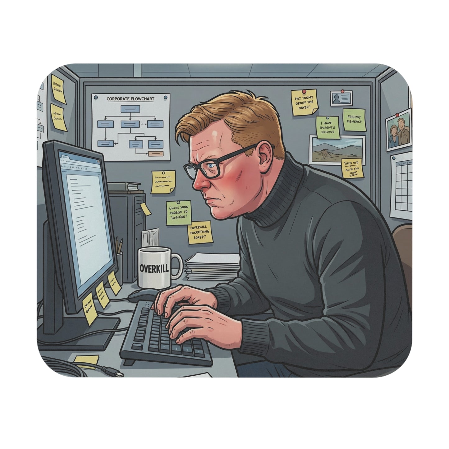 Petey the Architect Desk Mouse Pad
