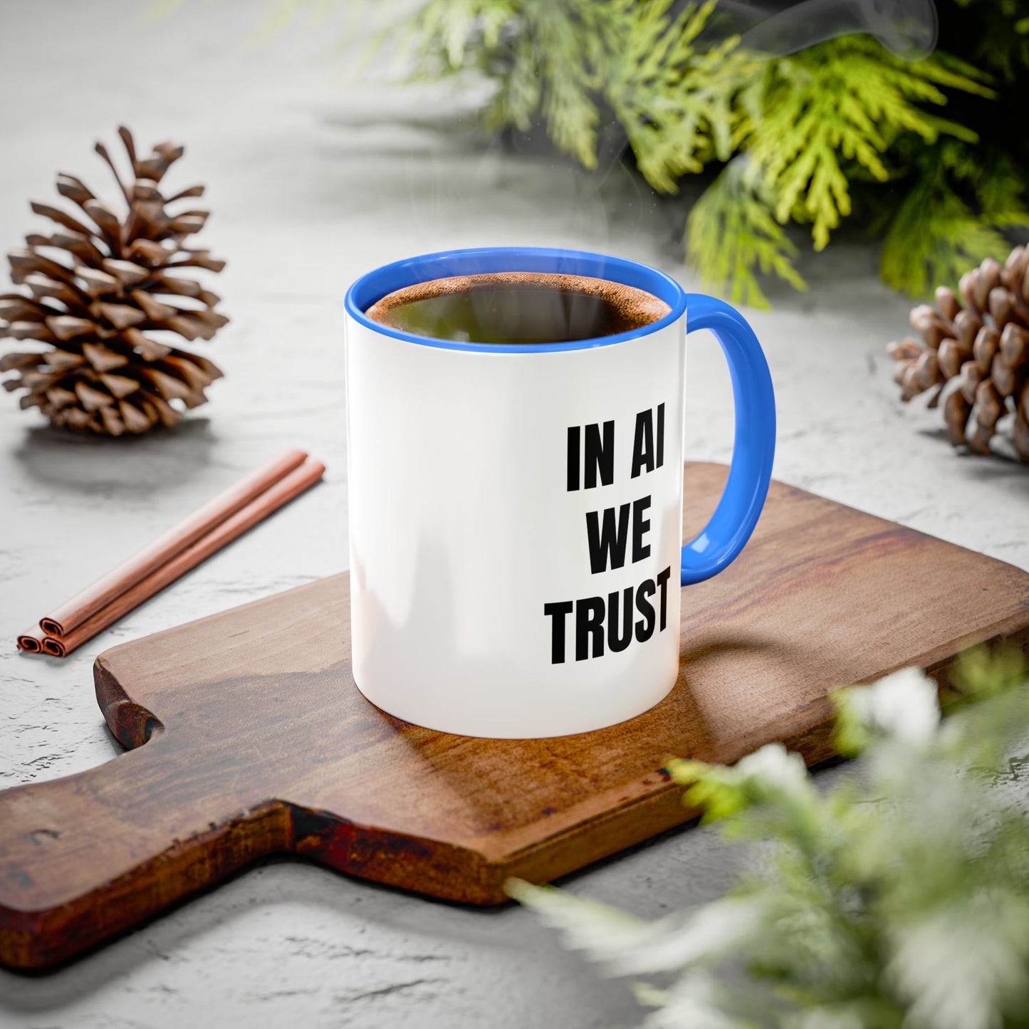 In AI We Trust Coffee Mug — Funny Tech Lover Gift (11oz & 15oz)