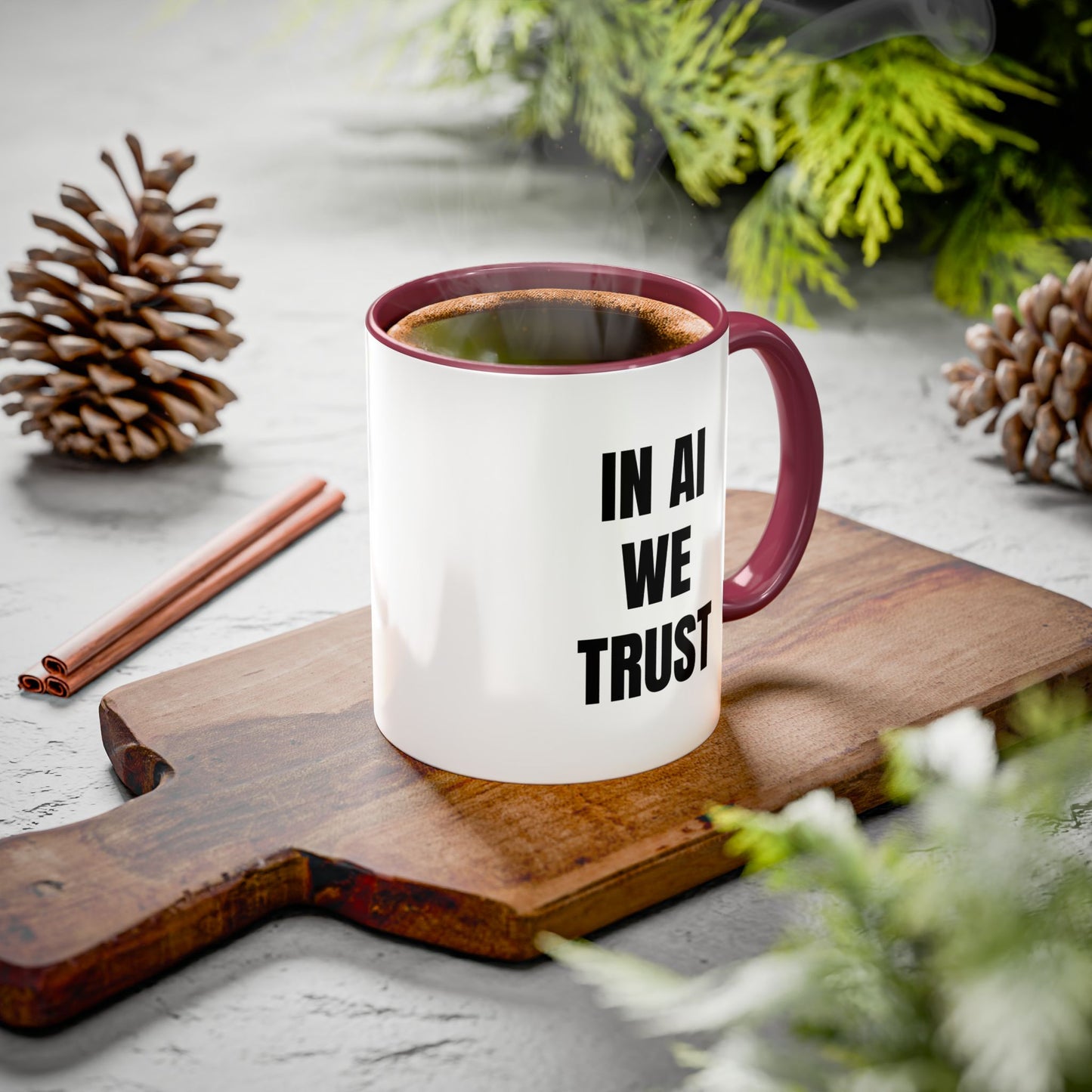 In AI We Trust Coffee Mug — Funny Tech Lover Gift (11oz & 15oz)
