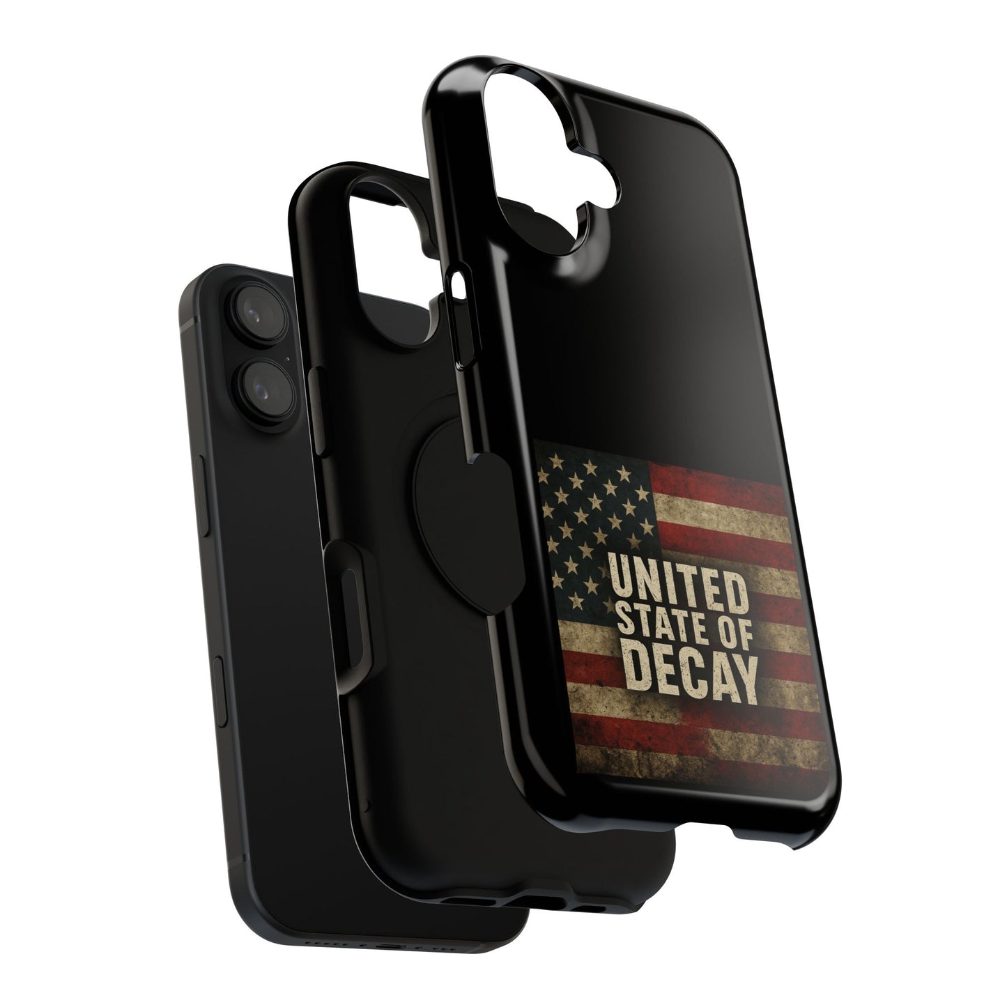 UNITED STATE OF DECAY - Impact-Resistant Cell Phone Cover, American Flag Gift, Patriotic Phone Accessory, Durable Case