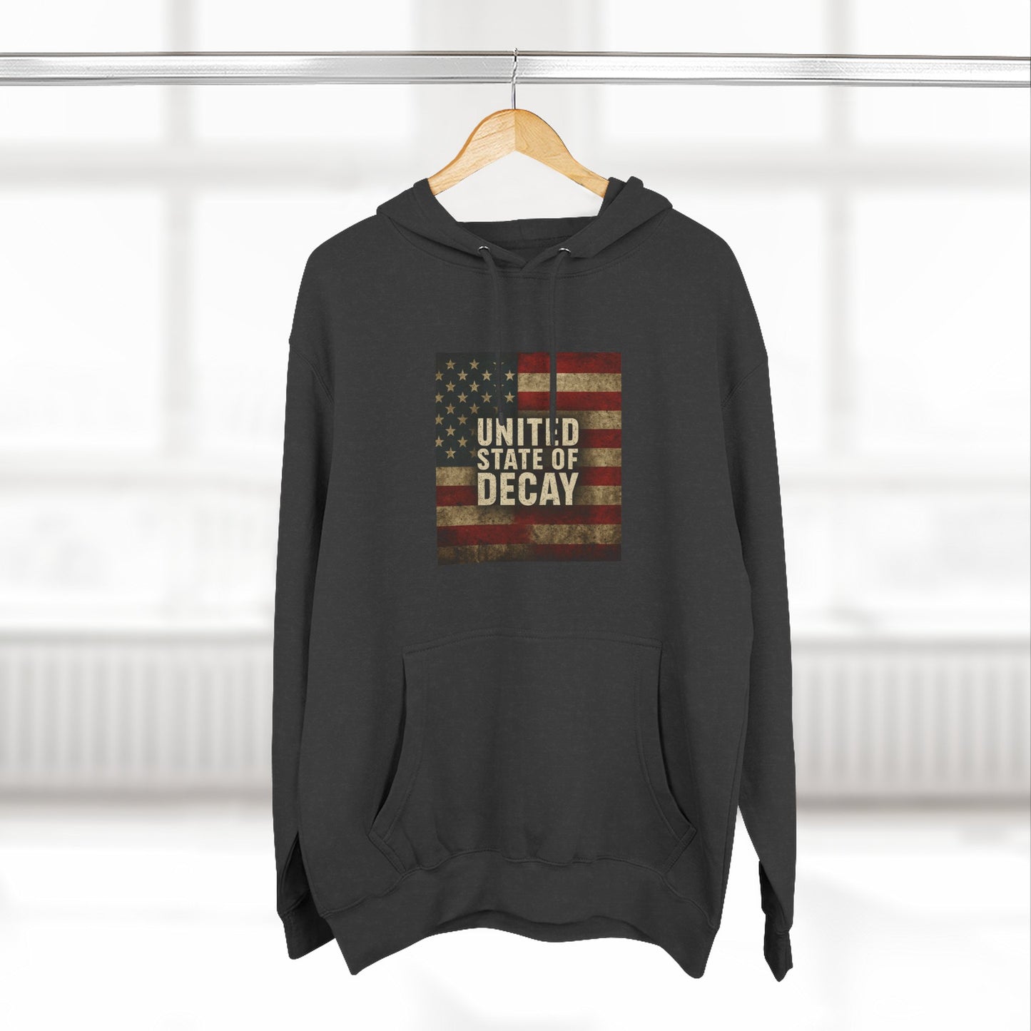 UNITED STATE OF DECAY, Cozy Sweatshirt, Perfect Gift for Veterans, Patriotic Apparel, Unisex Hoodie