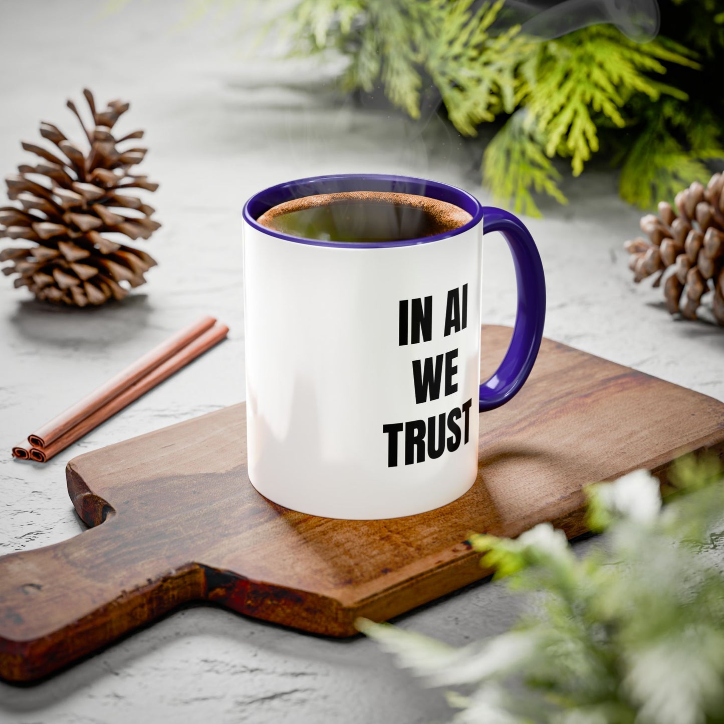 In AI We Trust Coffee Mug — Funny Tech Lover Gift (11oz & 15oz)