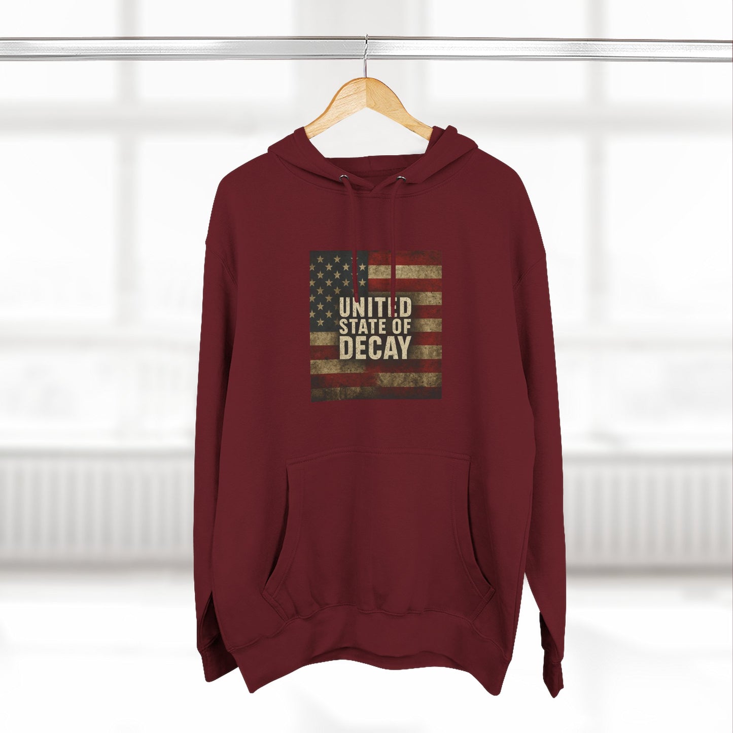 UNITED STATE OF DECAY, Cozy Sweatshirt, Perfect Gift for Veterans, Patriotic Apparel, Unisex Hoodie